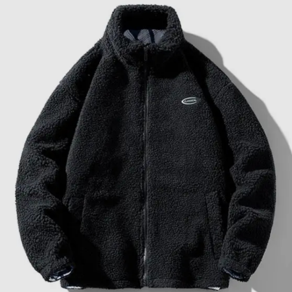 Fluffy Teddy Faux Sherpa Zip Up Jacket